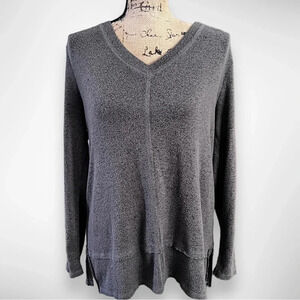 NORDSTROM RACK Women's Gray V-Neck Sweater Tunic Small | EUC